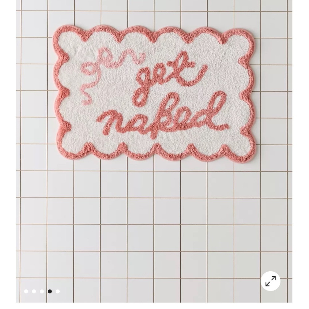 Urban Outfitters Get Naked New Pink and White Bath Mat